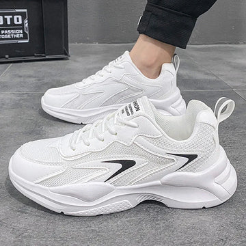 Xajzpa Men's Chunky Dad Shoes: 2025 Summer Breathable Running Sneakers with Thick Soles for Students